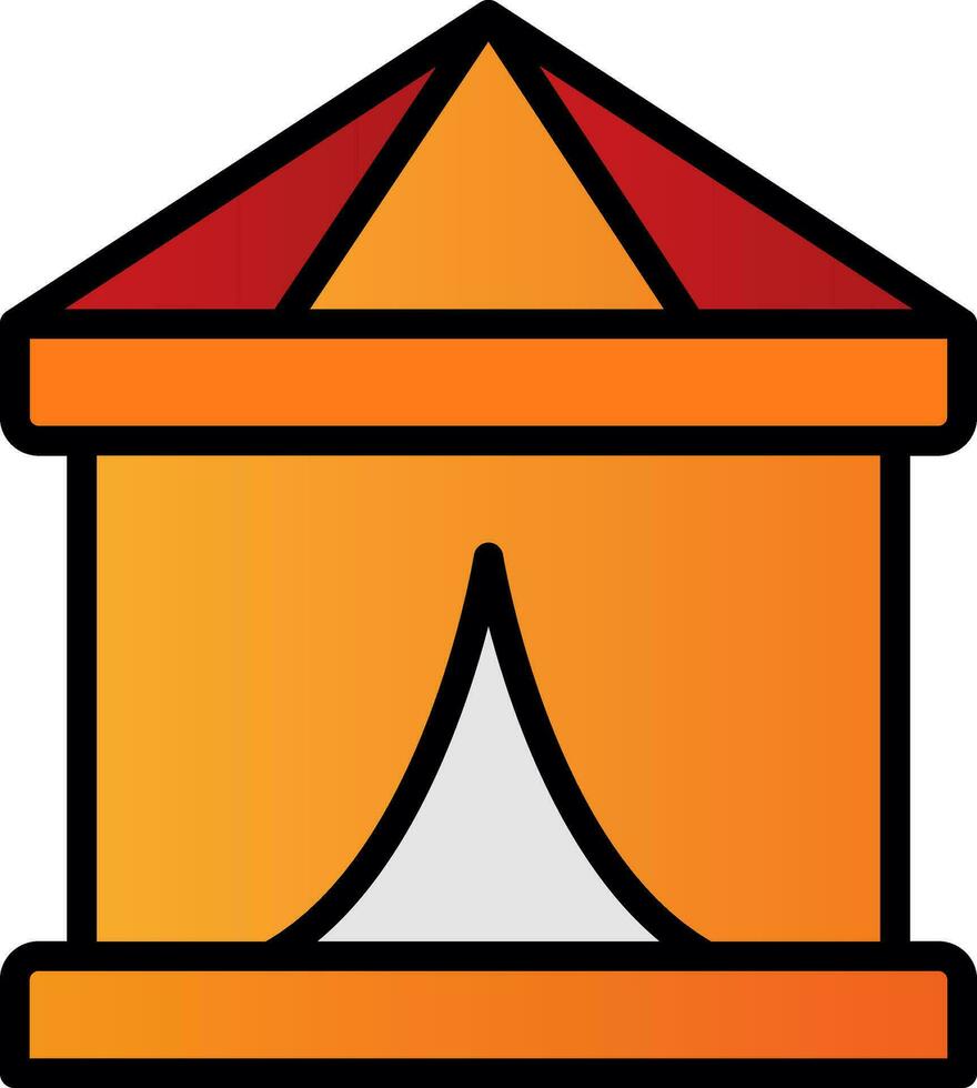 Circus Tent  Vector Icon Design