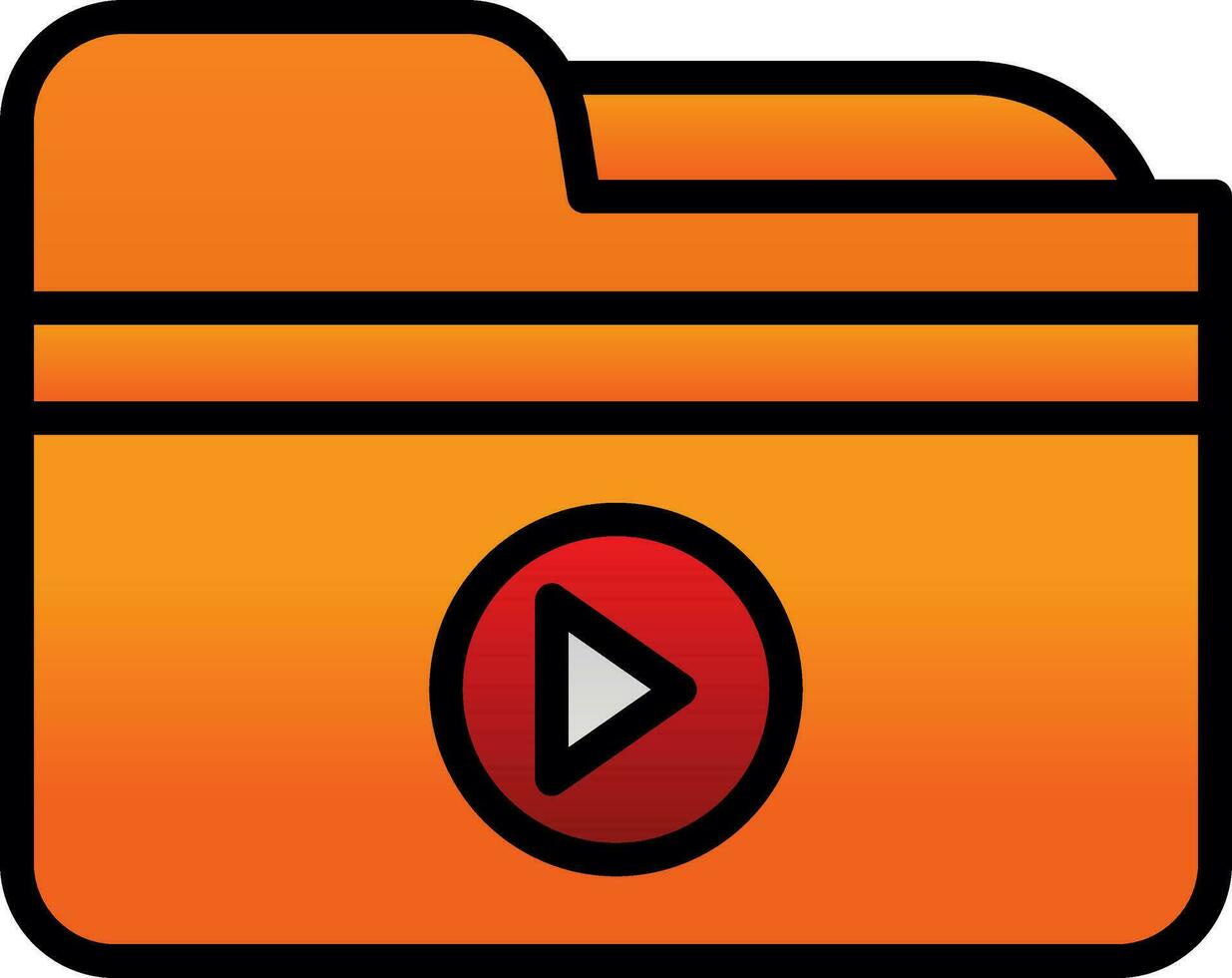 Video Folder  Vector Icon Design