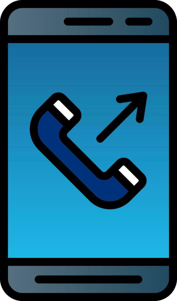 Outgoing Call  Vector Icon Design
