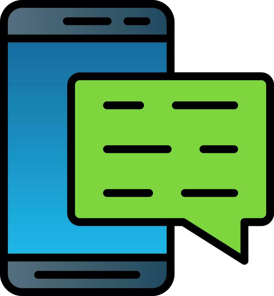 Mobile Chat  Vector Icon Design