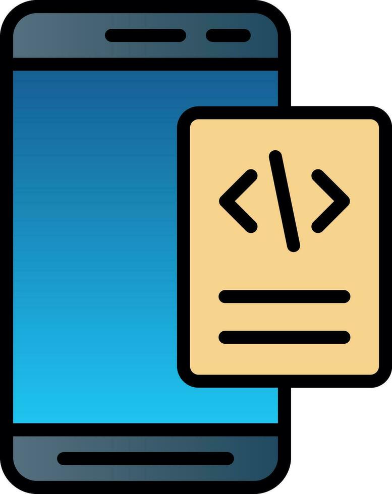 Mobile Coding  Vector Icon Design