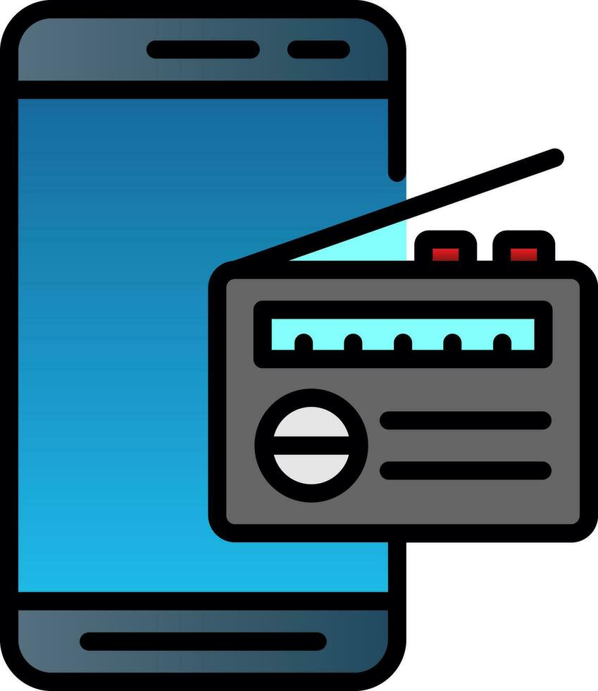 Mobile Radio  Vector Icon Design