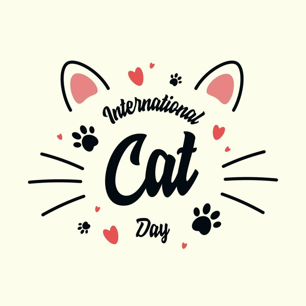 International cat day vector