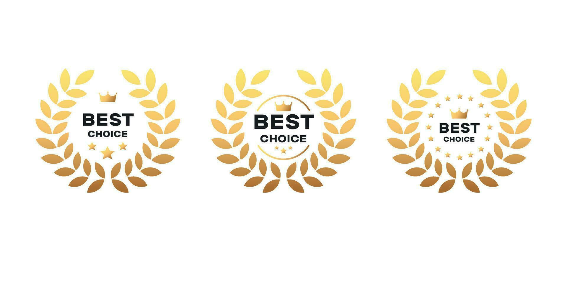 Set of best choice icons vector