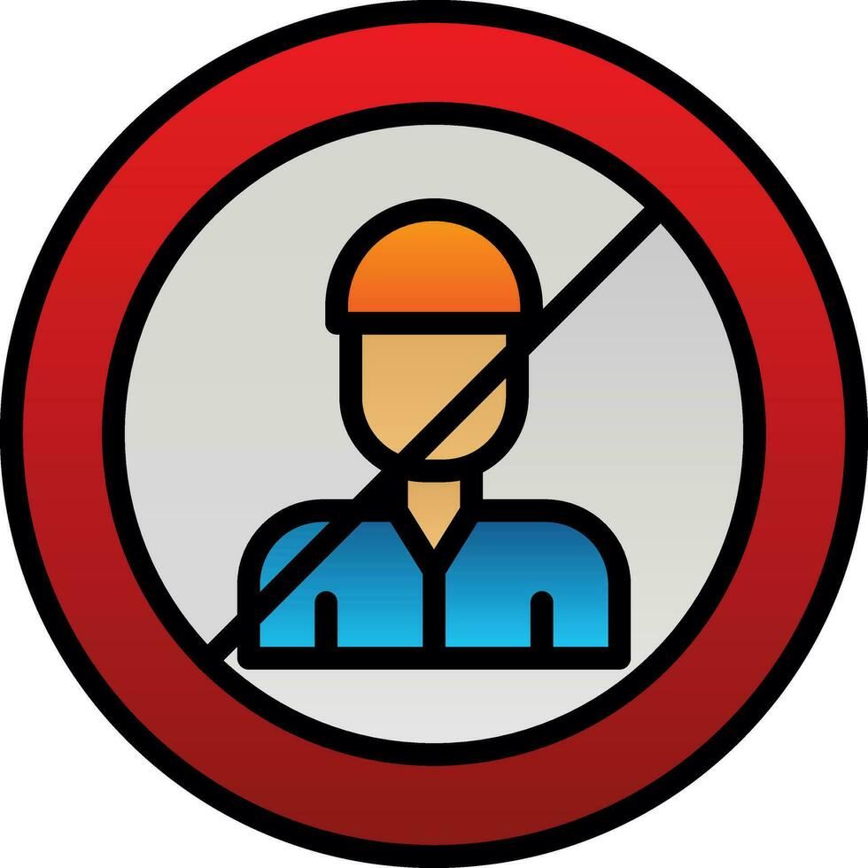 No Child Labor  Vector Icon Design