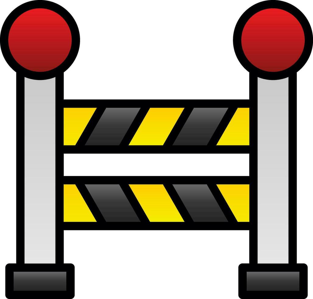 la carretera barrera vector icono diseño