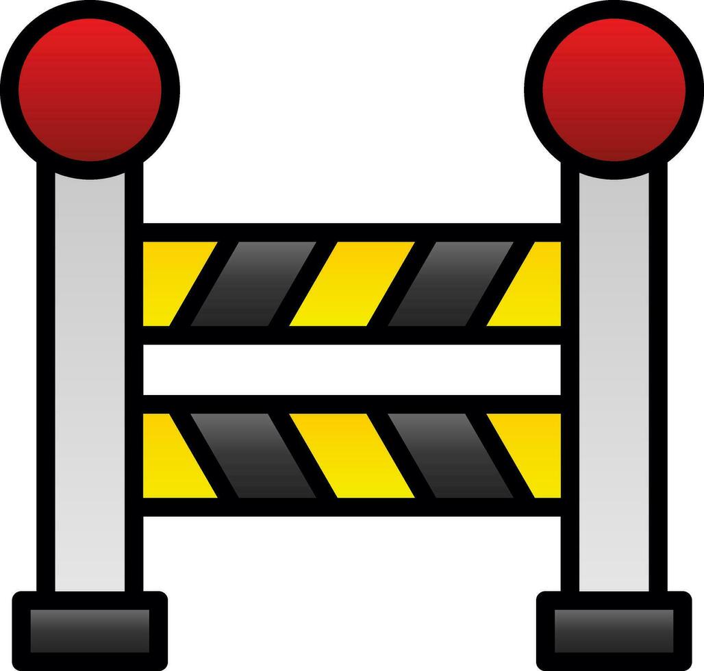 Road Barrier  Vector Icon Design