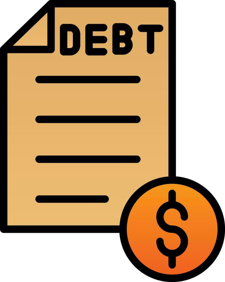 Debt Vector Icon Design