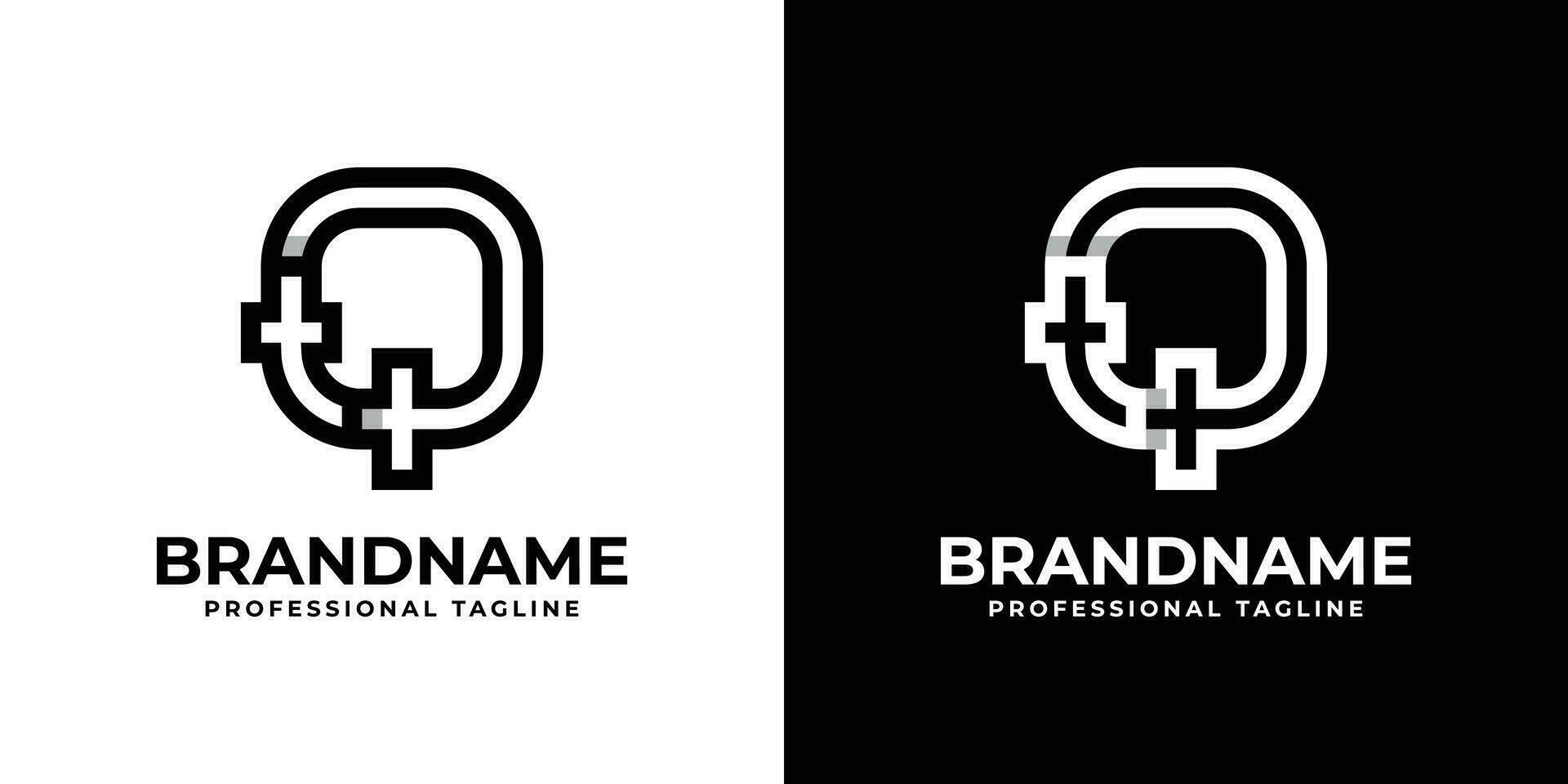 Letter QT or TQ Monogram Logo, suitable for any business with QT or TQ initials vector