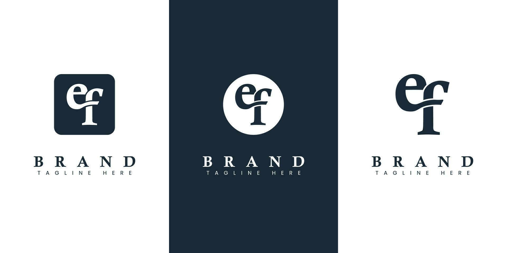 Modern and simple Lowercase EF Letter Logo, suitable for business with EF or FE initials. vector