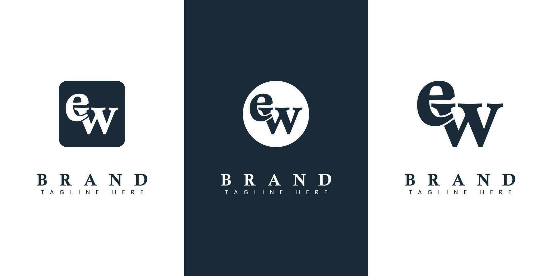 Modern and simple Lowercase EW Letter Logo, suitable for business with EW or WE initials. vector