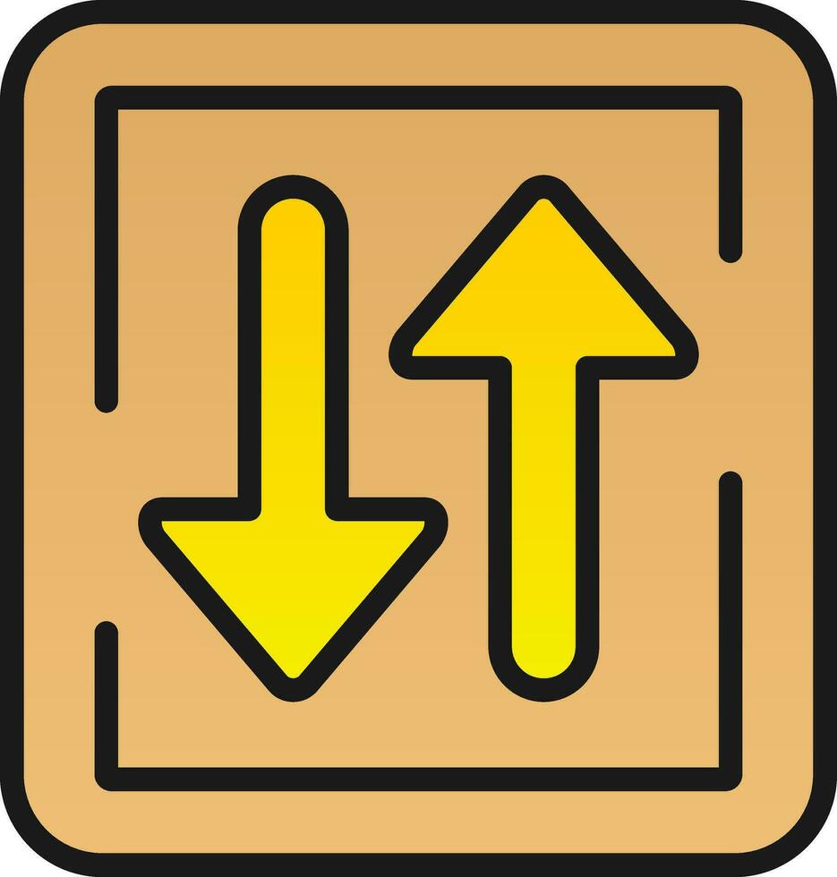 Two Way Street Vector Icon Design