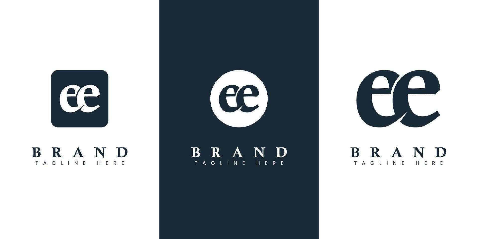 Modern and simple Lowercase EE Letter Logo, suitable for business with EE initials. vector