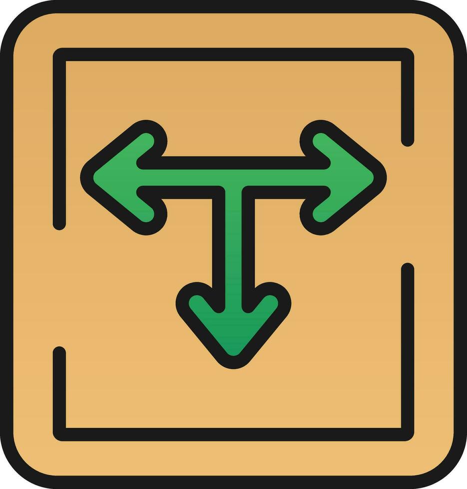 T Junction Vector Icon Design