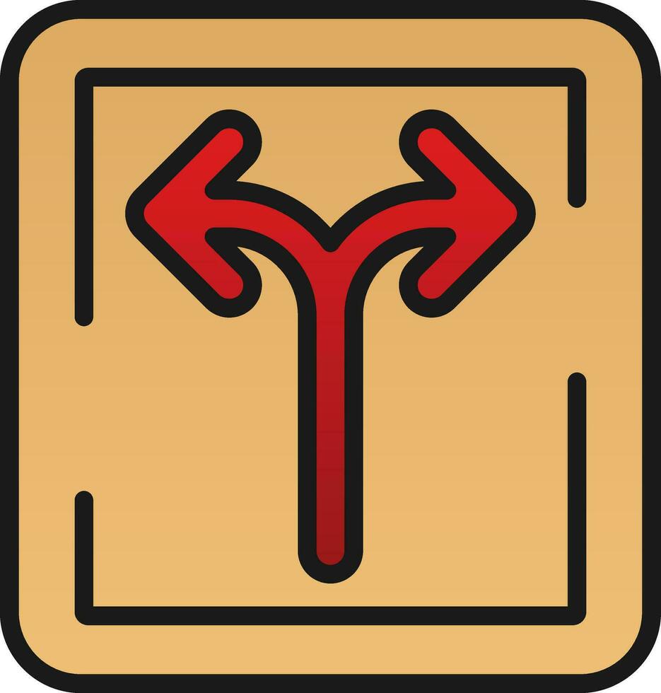 Two Way Vector Icon Design
