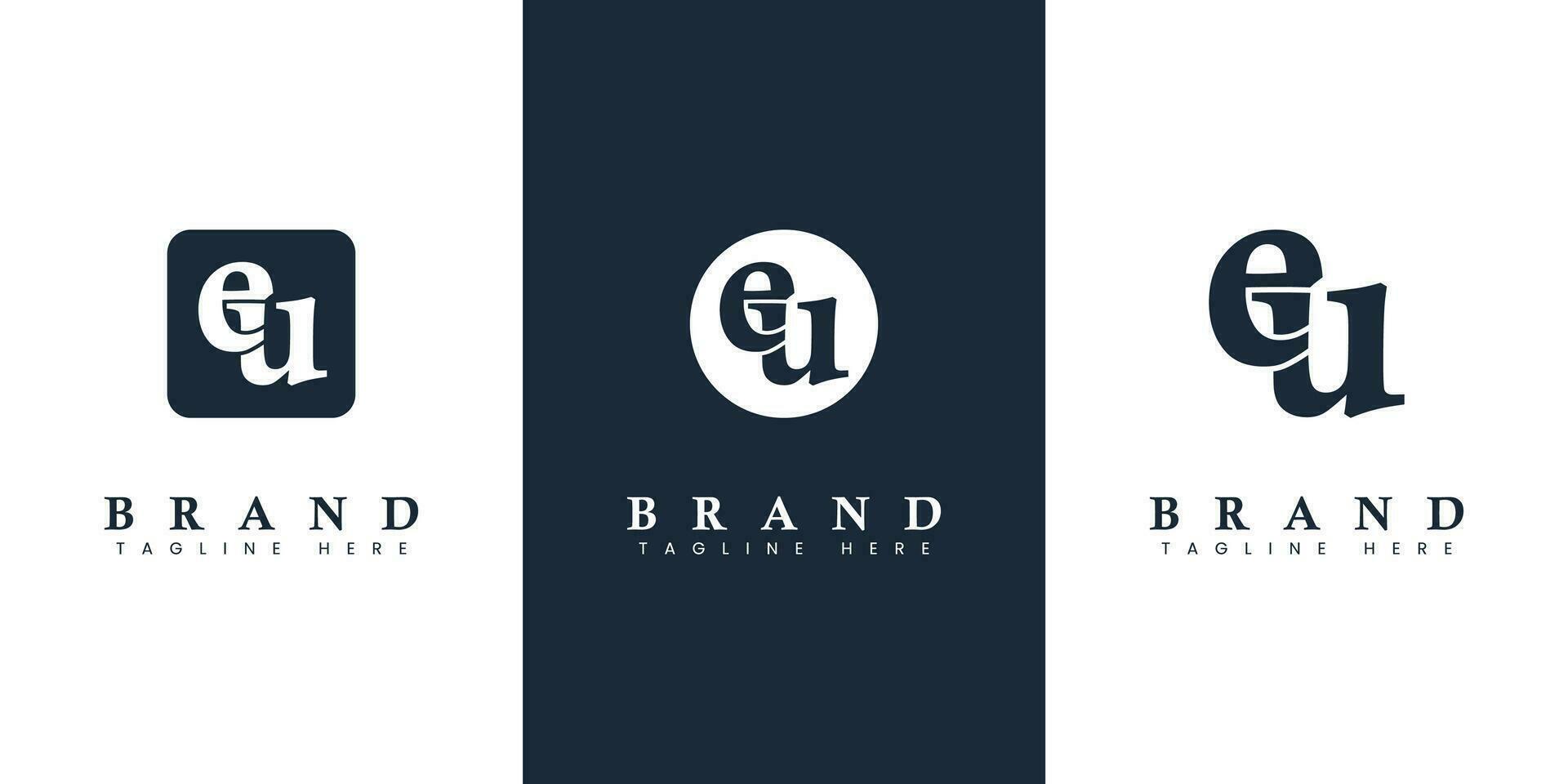 Modern and simple Lowercase EU Letter Logo, suitable for business with EU or UE initials. vector