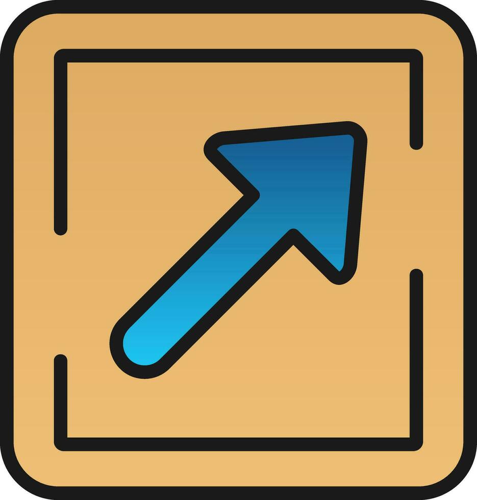 Arrow Upper Right Vector Icon Design