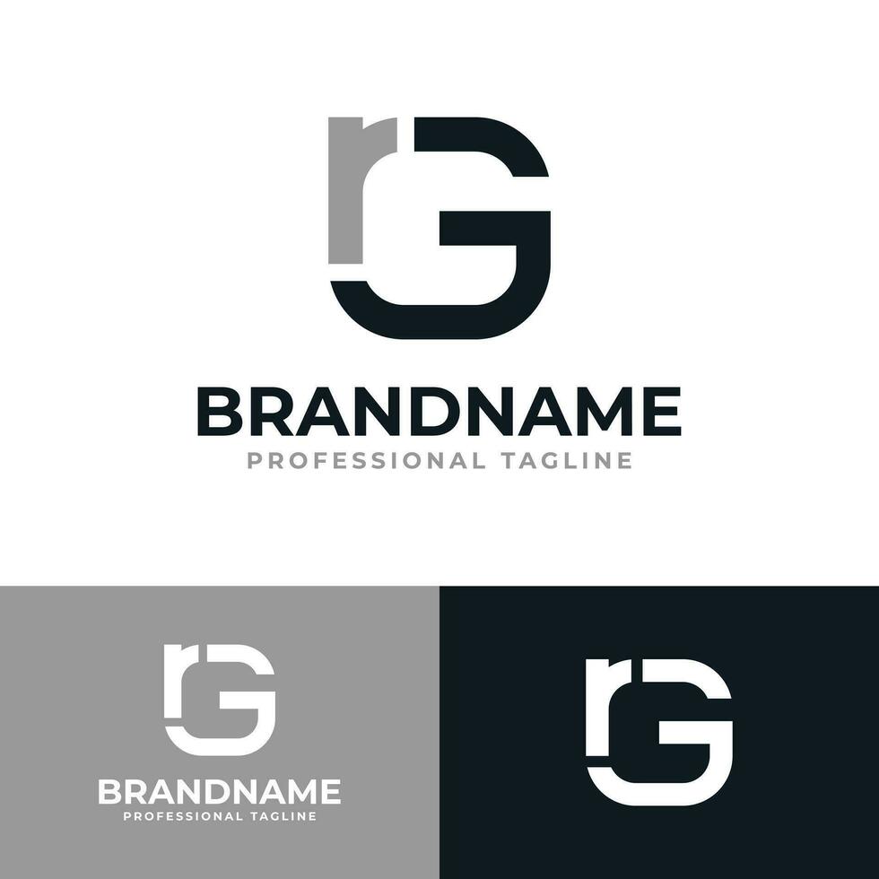 Letter GR or RG Monogram Logo, suitable for any business with GR or RG initials vector