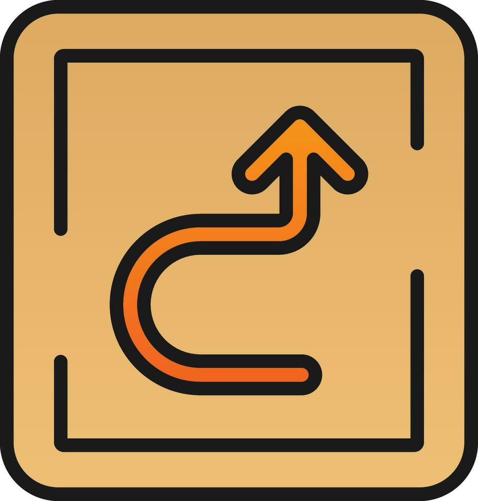 Zigzag Arrow Vector Icon Design