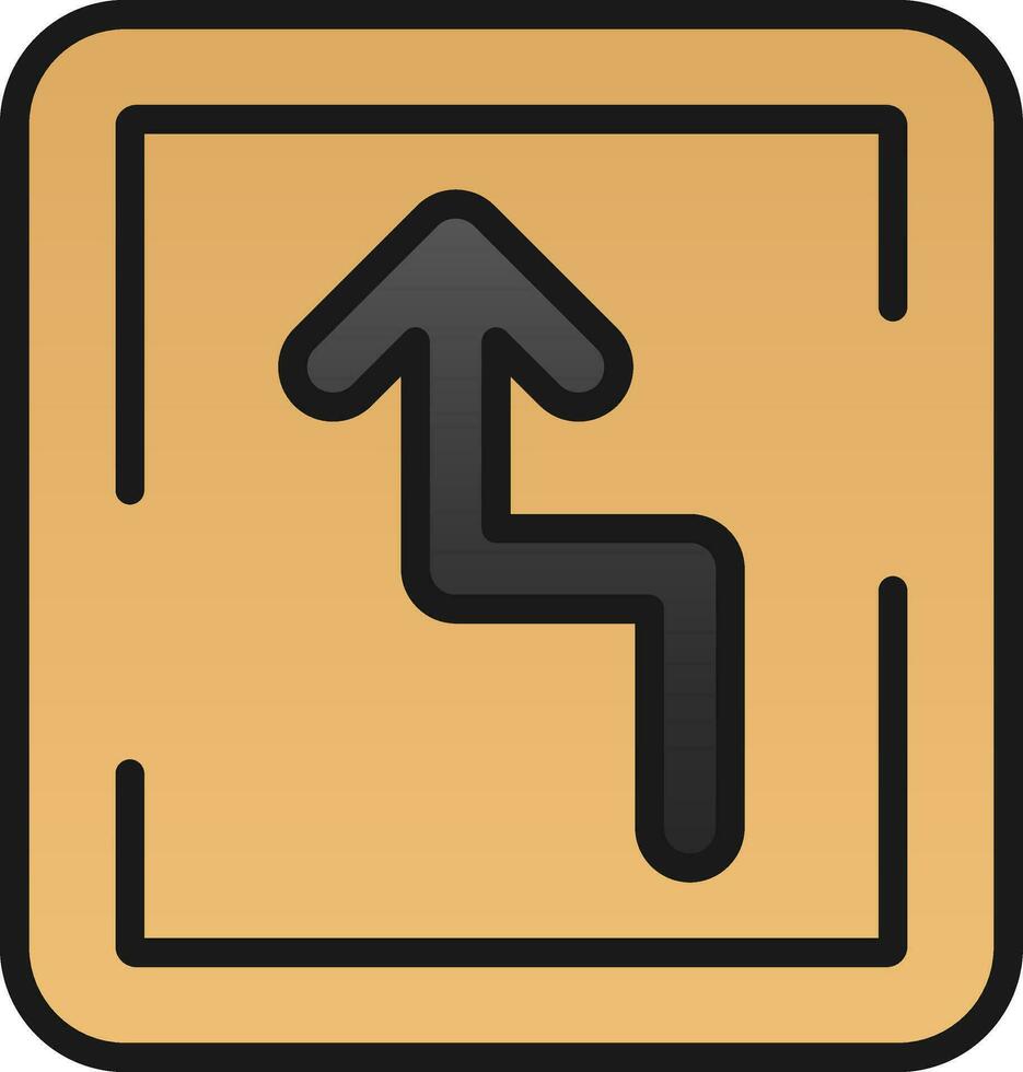 Zigzag Arrow Vector Icon Design