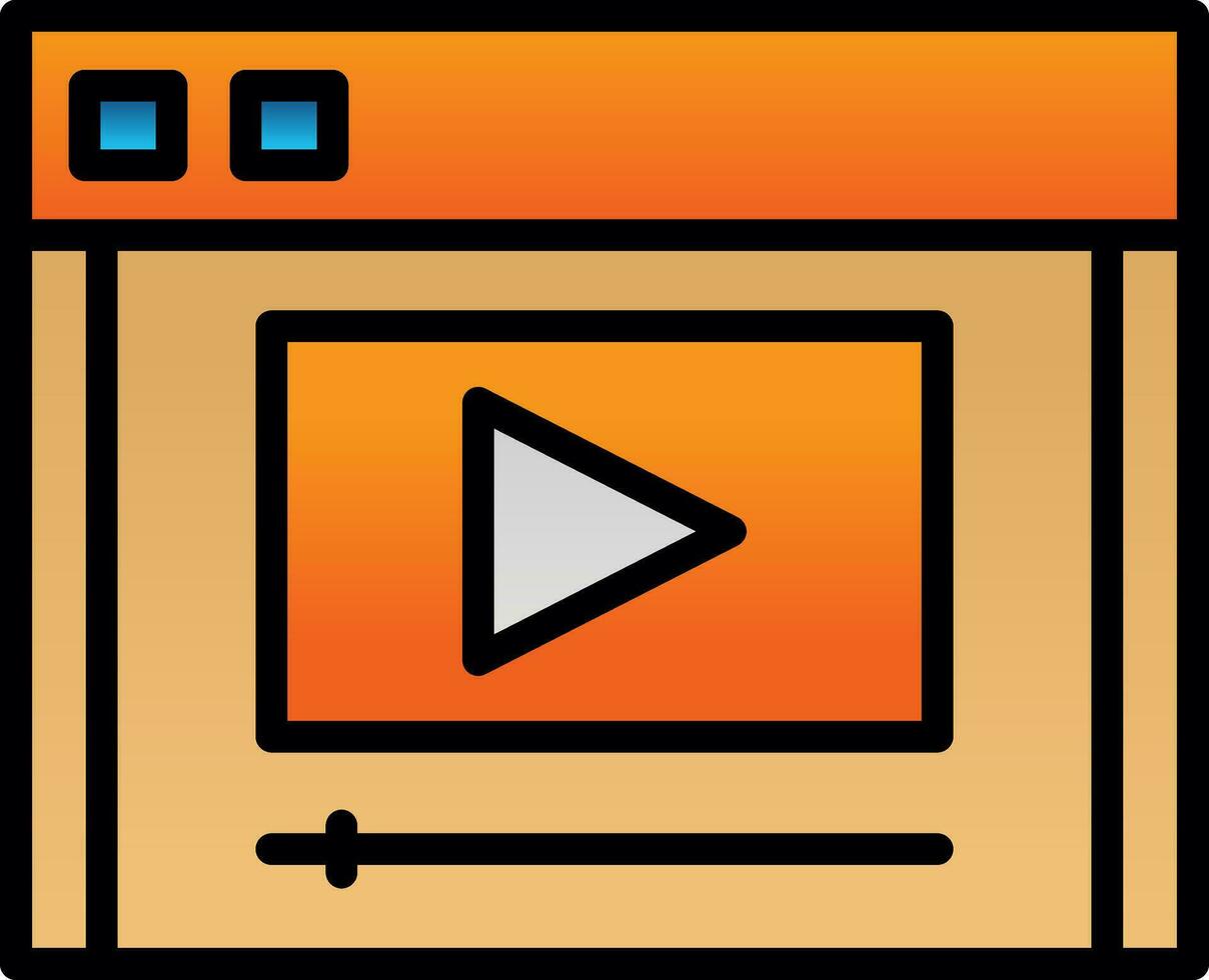 Video stream Vector Icon Design