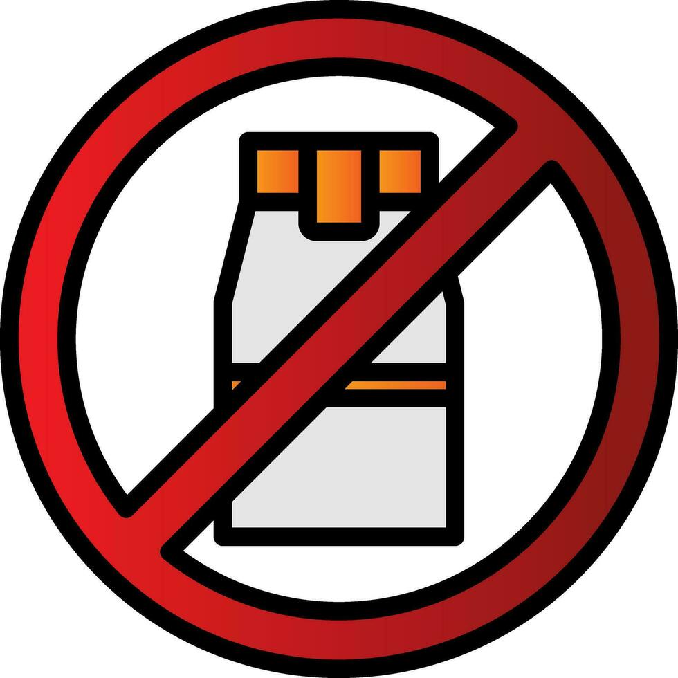 No Milk Vector Icon Design