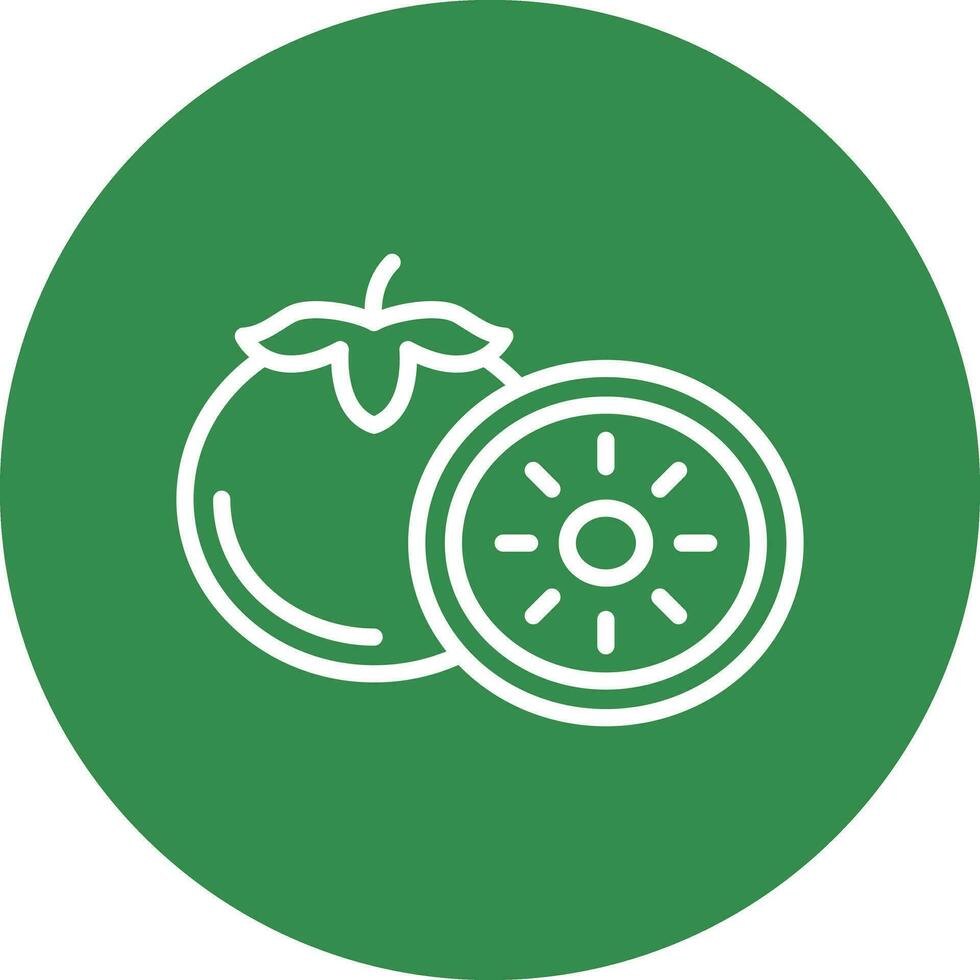 Persimmon Vector Icon Design