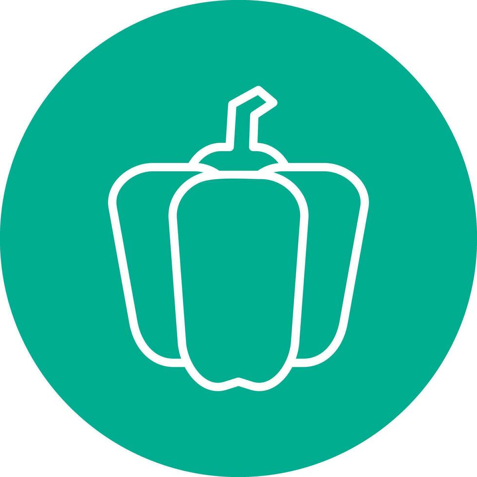 Bell Pepper Vector Icon Design