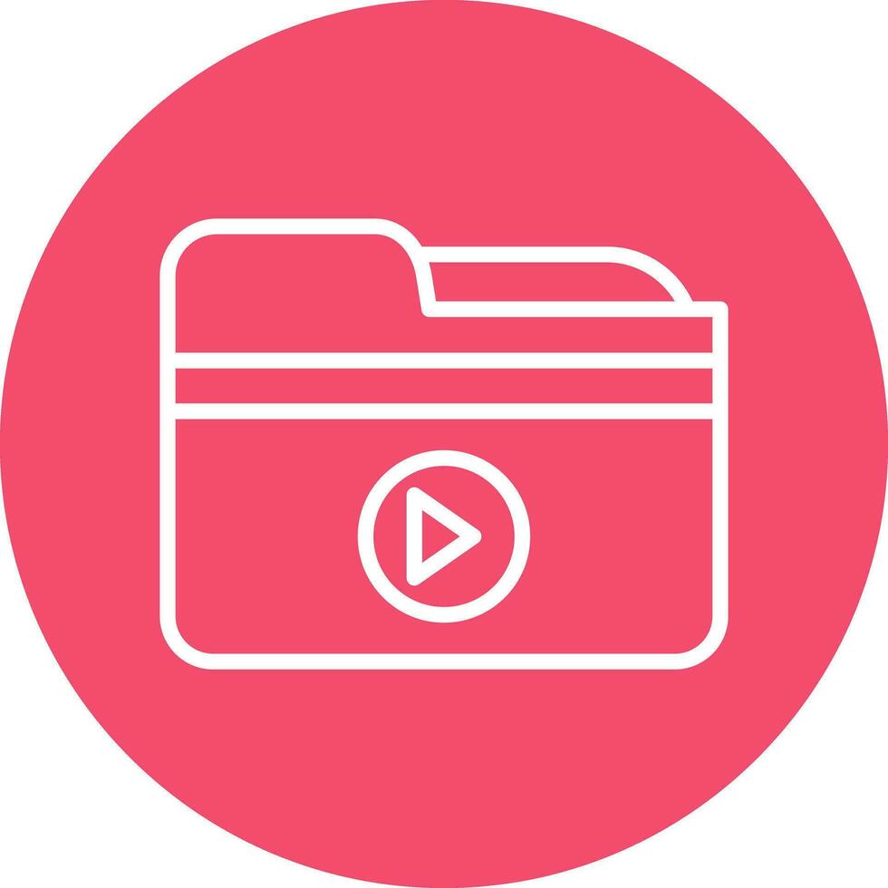 Video Folder  Vector Icon Design