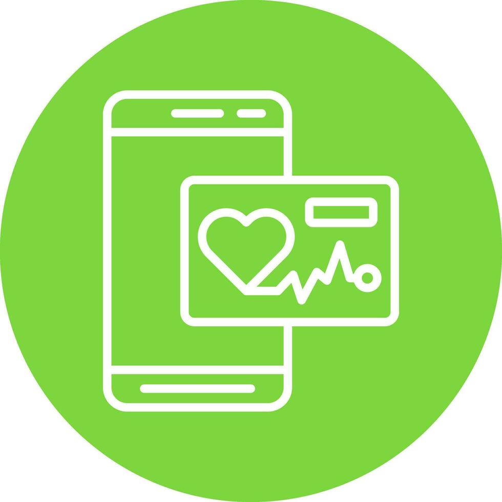 Heart Rate App  Vector Icon Design