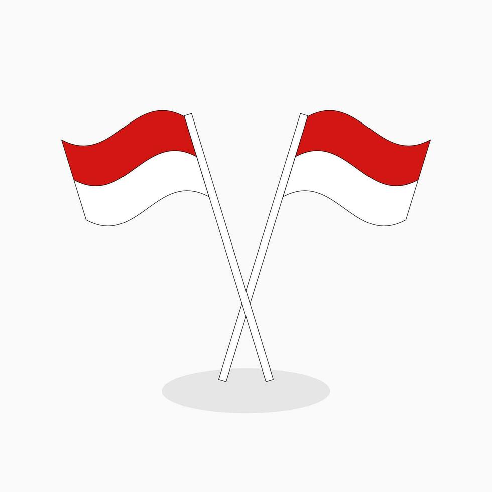 Bendera Merah Putih icon logo symbol, Indonesia flag vector