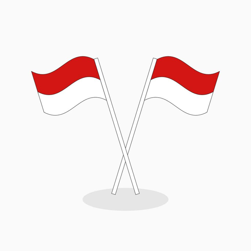 Bendera Merah Putih icon logo symbol, Indonesia flag vector illustration