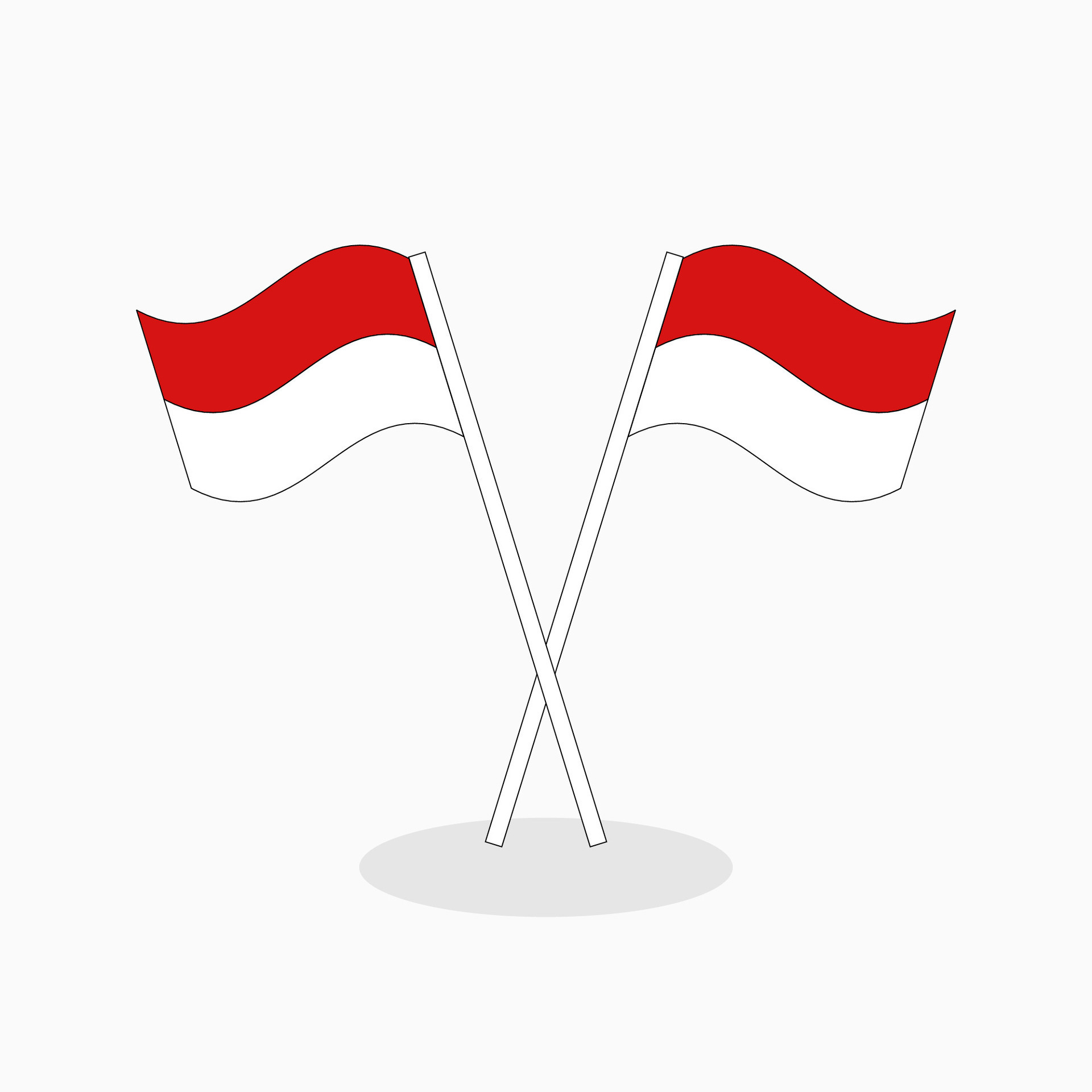 Bendera Merah Putih icon logo symbol, Indonesia flag vector