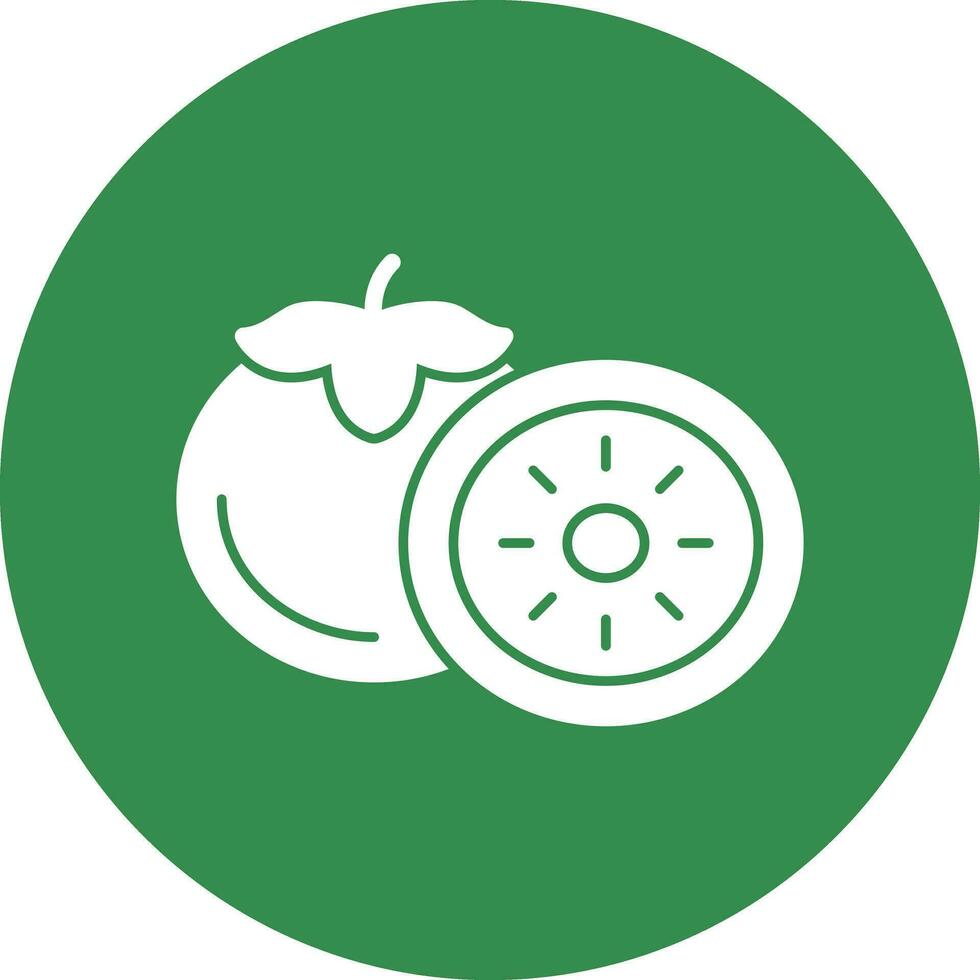 Persimmon Vector Icon Design