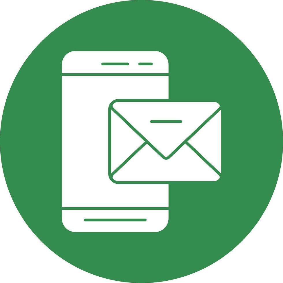 Mobile Mail  Vector Icon Design