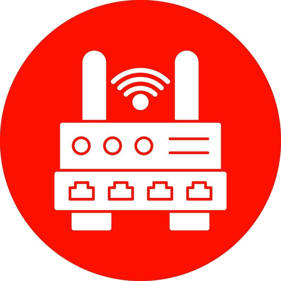 Wifi enrutador vector icono diseño