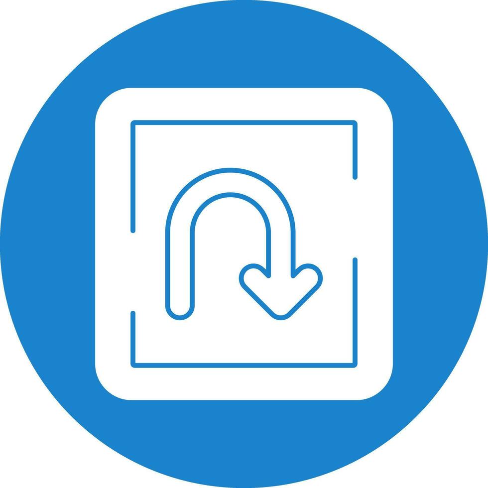 U Turn Vector Icon Design