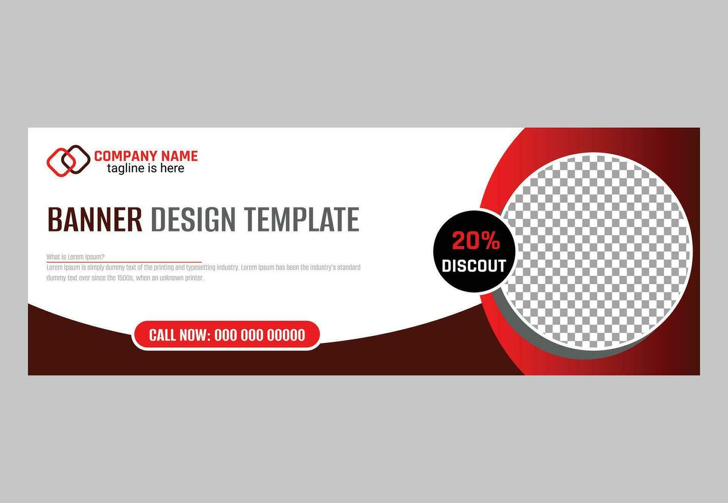 Modern professional business card template. Editable vector illustration. Red color