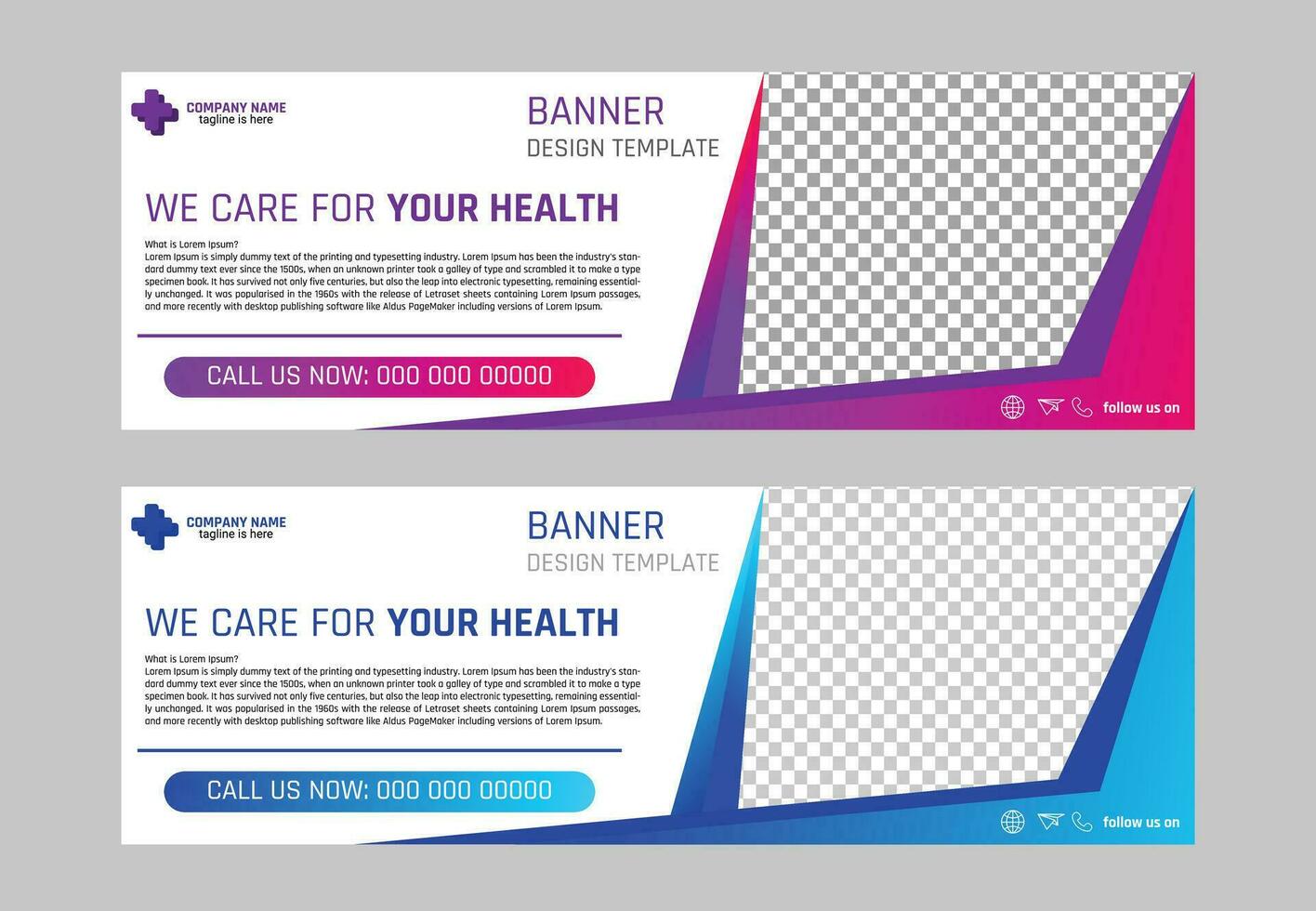 Modern banner template for social media post, web banner, business flyer vector