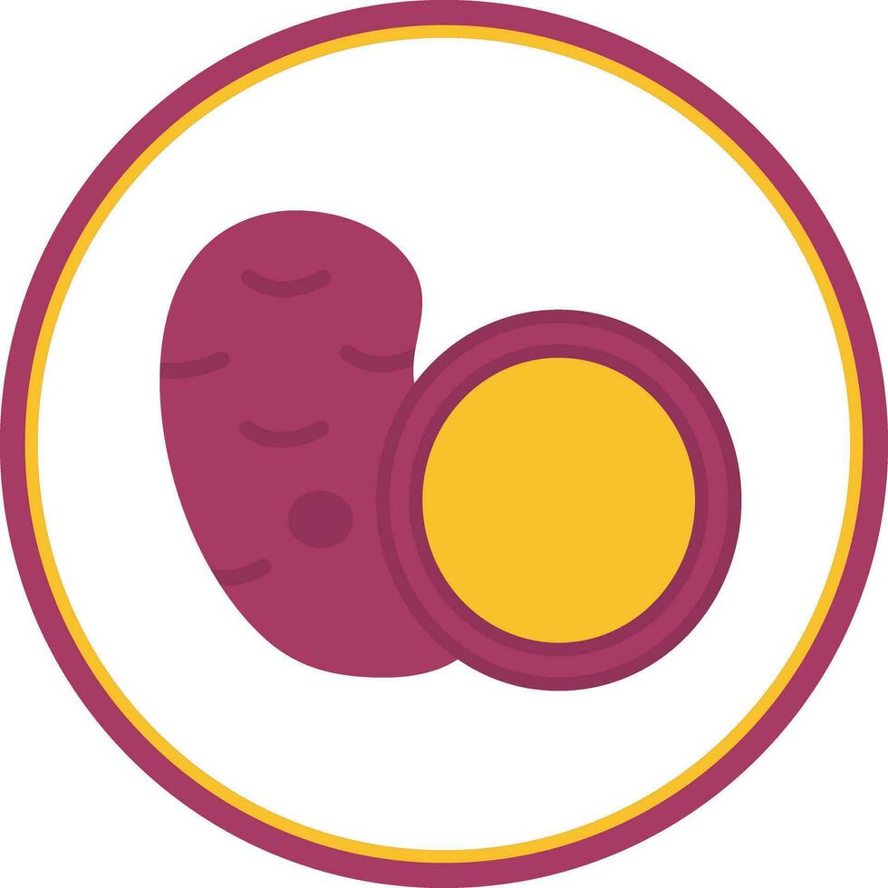 Sweet Potato Vector Icon Design
