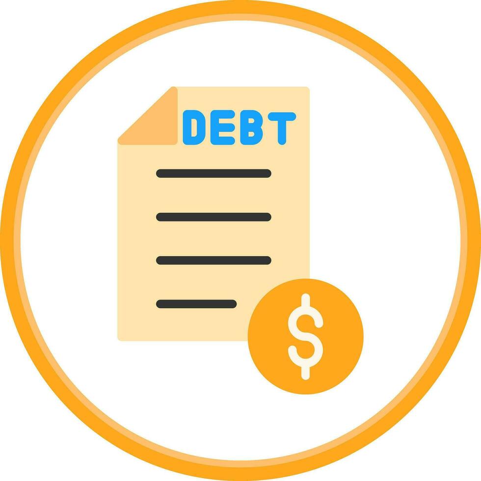 Debt Vector Icon Design