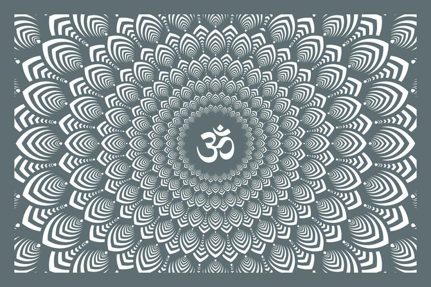 Om Jali Design for mandir, Laser Cutting Design For Mandir or Temple vector