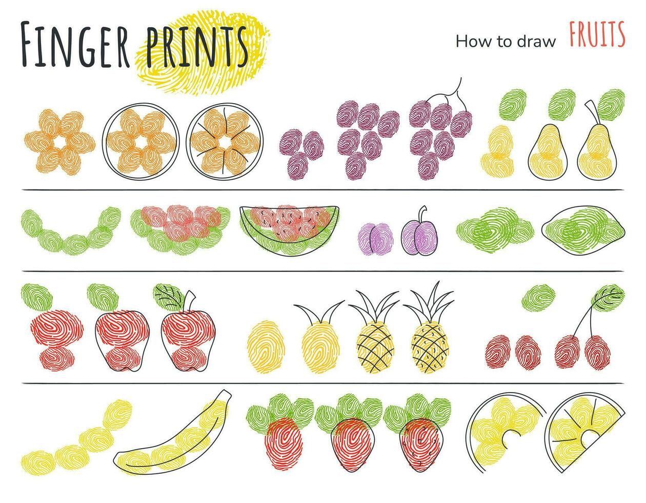 HOW TO DRAW FRUITS For Kids | Fresh Fruits Drawing - YouTube-saigonsouth.com.vn
