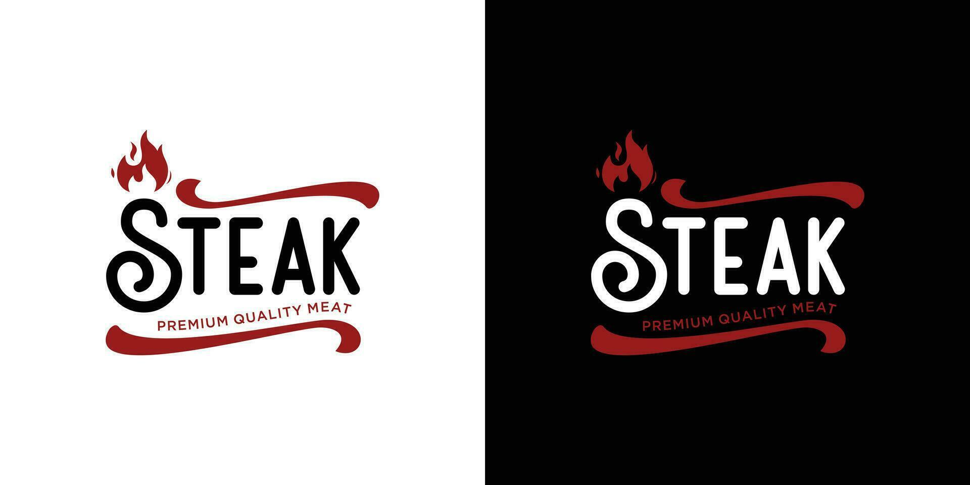 vintage steak house logo. retro style grill restaurant emblem. vector illustration