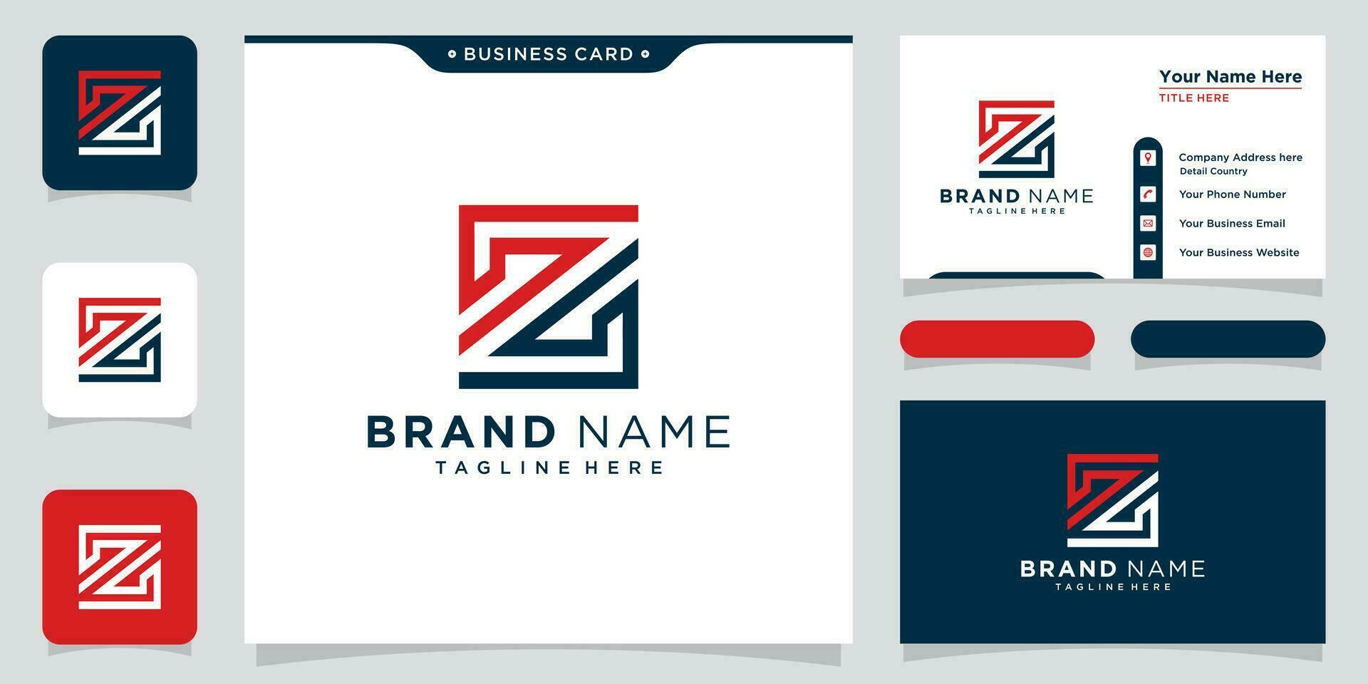 Initial Letter Z Logo Design vector Template. Creative Z Logo Design with business card design template