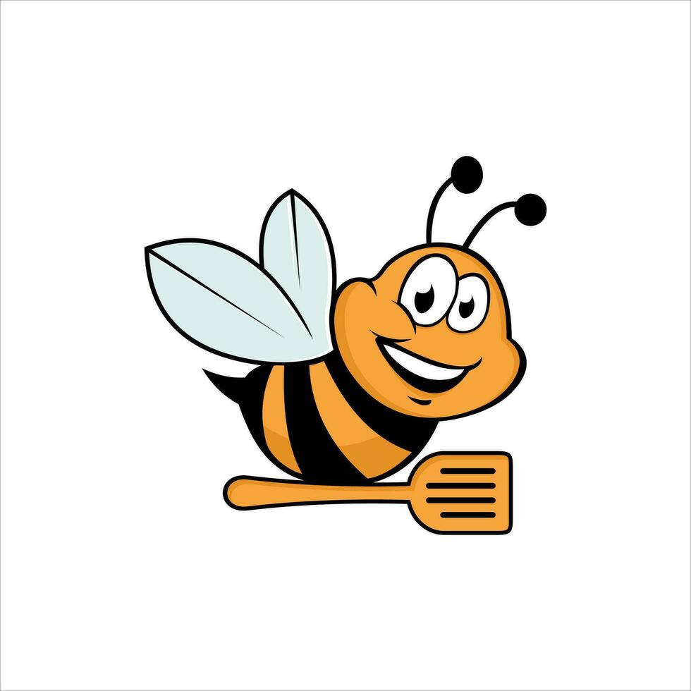 Illustration of bee design on white background vector