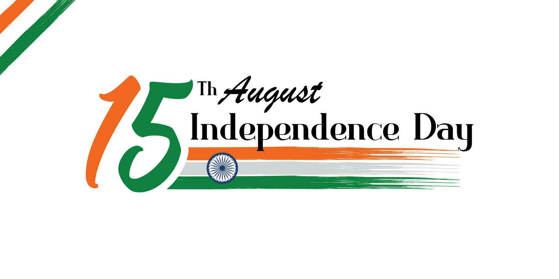 Indian independence day celebration greeting texture with indian flag logo vector