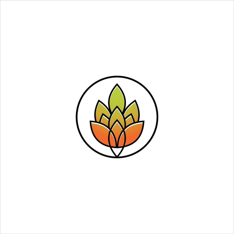 Lotus flower icon. Lotus flower outline vector illustration.