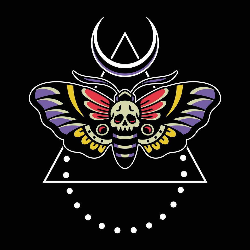 Death moth design, quality design vector. vector