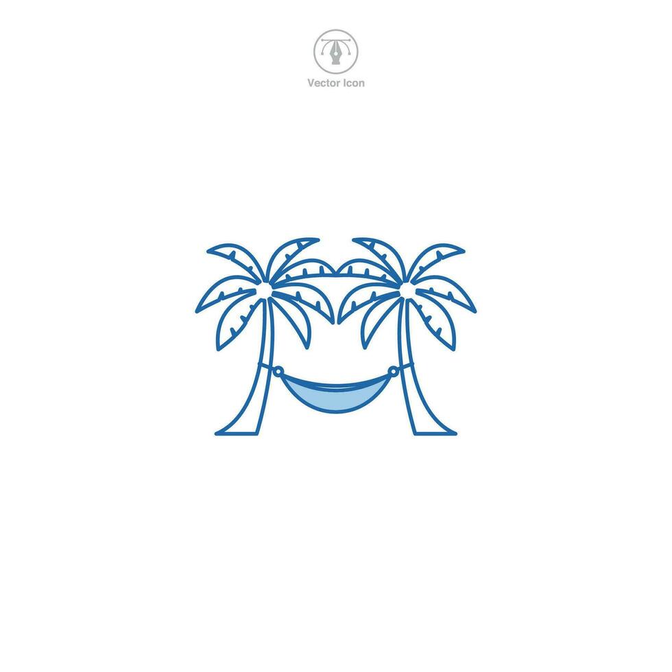 Hammock icon symbol vector illustration isolated on white background